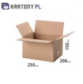 Karton klapowy, mały kartonik 250x200x150 mm, ilość 20 sztuk