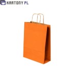 Torby pomarańczowe papierowe 240x100x320 mm 25 sztuk