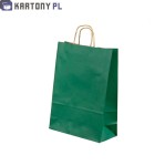 Torby zielone papierowe 240x100x320 mm 25 sztuk