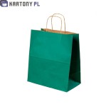 Torby zielone papierowe 305x170x340 mm 25 sztuk