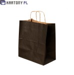 Torby czarne papierowe 305x170x340 mm 25 sztuk