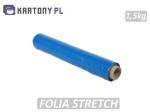 Folia stretch niebieska kolorowa 1,5 kg