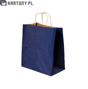 Torby granatowe papierowe 305x170x340 mm 25 sztuk