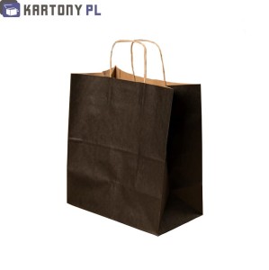 Torby czarne papierowe 305x170x340 mm 25 sztuk