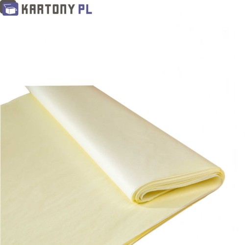 Bibuła kremowa do prezentów i pakowania, rozmiar 50x70 cm
