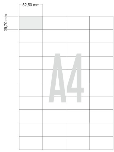 Etykieta 52,5x29,7 mm A4