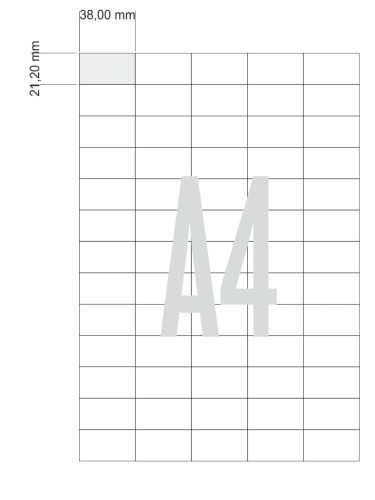 Etykieta 38x21,2 mm A4