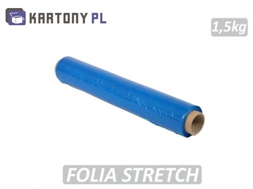 Folia stretch niebieska - 1,5 kg