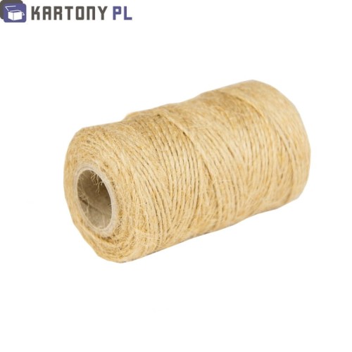 Sznurek jutowy, naturalny, 2mm, 100g