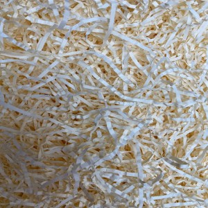 Kolorowy wycięty papier w paski 1 kg kość słoniowa