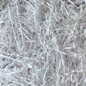 Kolorowy wycięty papier w paski 1 kg biały