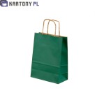 Torby zielone papierowe 180x80x225 mm 25 sztuk