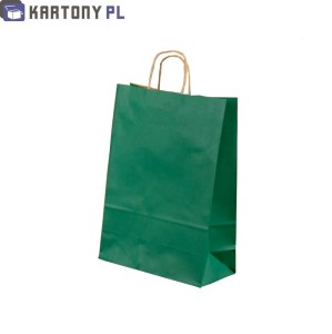 Torby zielone papierowe 240x100x320 mm 25 sztuk