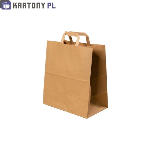 Torby do pakowania, ekologiczna, 290x170x330 mm, rączka prosta, 25 sztuk