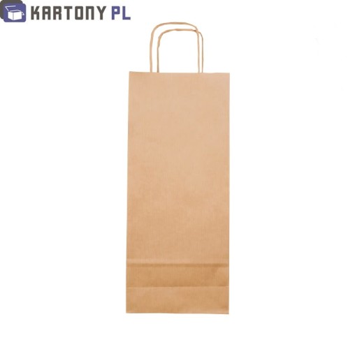 Torby do pakowania, szare brązowe, 160x80x390 mm, rączka skręcana, 25 sztuk
