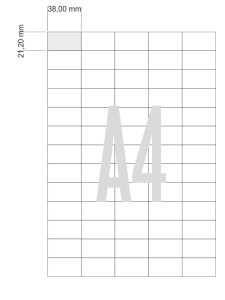 Etykieta 38x21,2 mm A4
