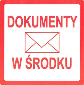 Etykieta DOKUMENTY W ŚRODKU