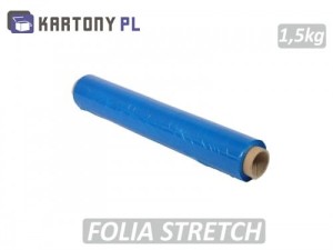 Folia stretch niebieska kolorowa 1,5 kg